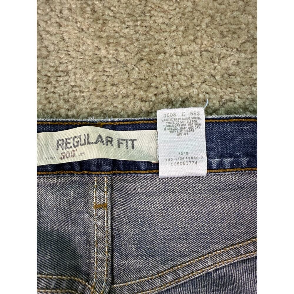 Vintage 00s Levi's 505 Blue Jeans Size 31x32 Classic Denim Y2K Western C097 - Picture 8 of 13